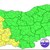 Обявиха жълт код за обилни валежи в осем области утре