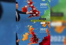 Хипотетична прогноза за времето през 2050 г за Великобритания става