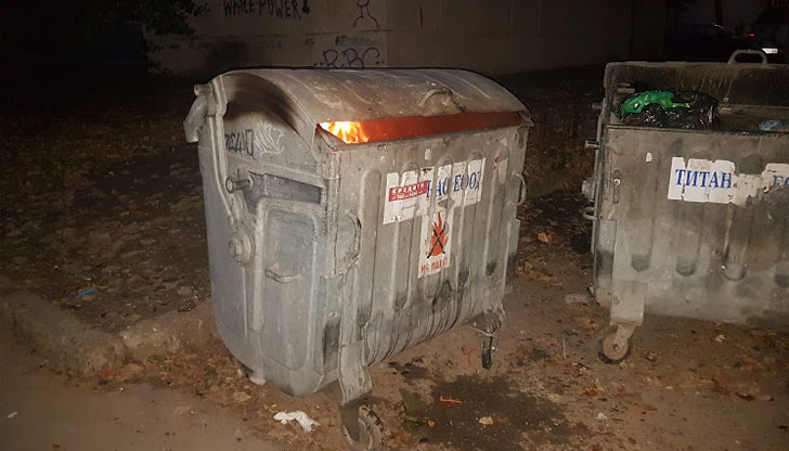 Огнеборците са гасили горящи отпадъци в метален контейнер в РусеЗа