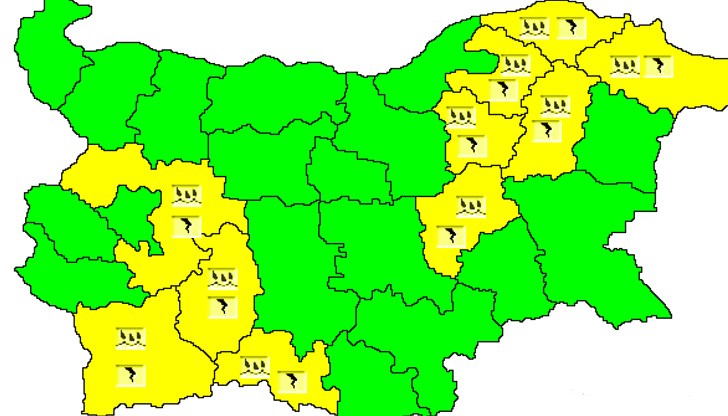 Очакват се валежи, гръмотевици и усилване на вятъра