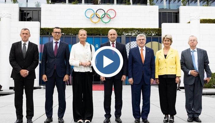 Държавният глава бе посрещнат в Лозана от президента на Международния олимпийски комитет