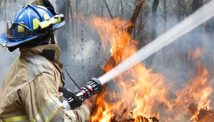 Преди час е започнала борбата на пожарникарите с огнената стихия