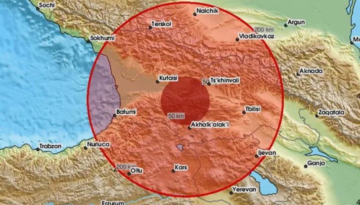 Дълбочината на труса е 10 километра