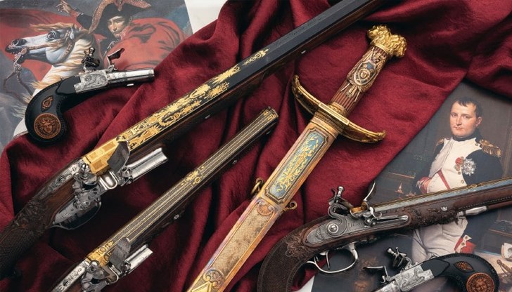 Два богато декорирани пистолета ще бъдат предложени за продажба на аукцион в Париж