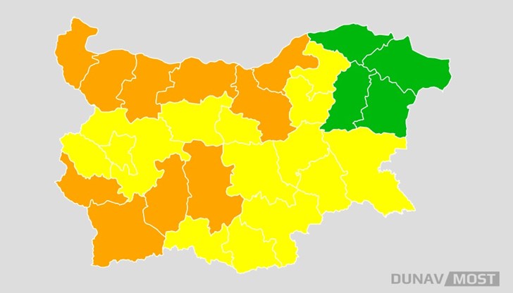 НИМХ издаде оранжев код за 14 август