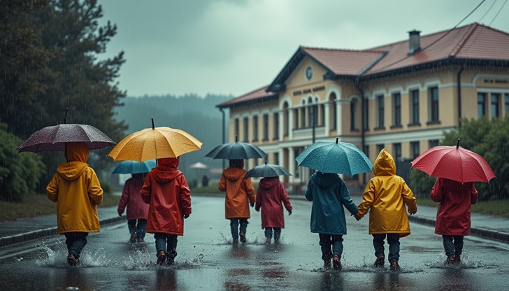 Облачно и дъждовно начало на учебната година в България