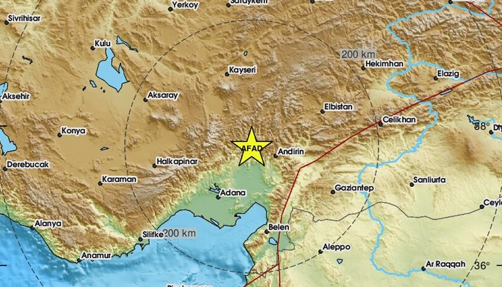 Трус с магнитуд 3.4 разлюля района на Османие