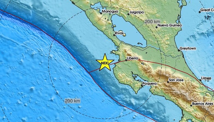 Трусът бе усетен и в съседна Никарагуа