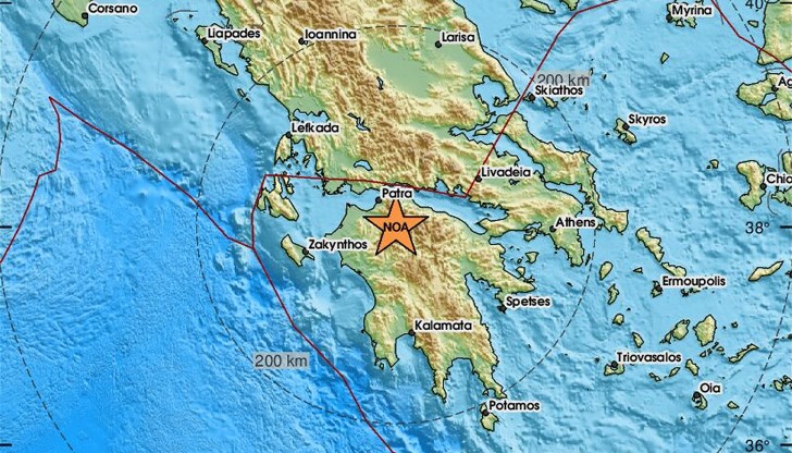Трус с магнитуд 4.6 събуди жителите на Патра
