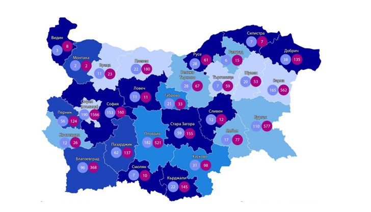 Въведени в експлоатация новопостроени жилищни сгради и жилища по области през четвъртото тримесечие на 2024 година Въведени в експлоатация новопостроени жилищни сгради и жилища по области през четвъртото тримесечие на 2024 година