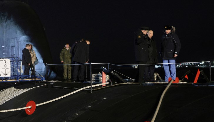 Руският президент направи заявлението по време на визита на атомна подводница Руският президент направи заявлението по време на визита на атомна подводница