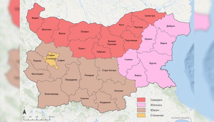 Одобреният вариант обединява 11 области в Северна България Одобреният вариант обединява 11 области в Северна България