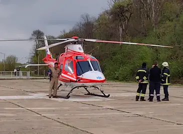 Медицински хеликоптер излетя без пациент от Русе Медицински хеликоптер излетя без пациент от Русе