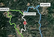 Въведоха два обходни маршрута заради свлачището в Смолянско Въведоха два обходни маршрута заради свлачището в Смолянско