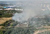 Черен дим от горящи отпадъци стресна жителите на Русе Черен дим от горящи отпадъци стресна жителите на Русе