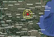 Слабо земетресение на 40 километра от Русе Слабо земетресение на 40 километра от Русе