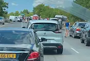 Катастрофа затвори пътя Русе - Разград Катастрофа затвори пътя Русе - Разград