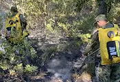 Пожар от незаконно сметище застраши къщи в село Градец Пожар от незаконно сметище застраши къщи в село Градец