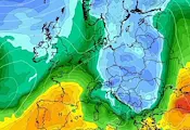 Метеорологичен модел прогнозира първи сняг в България Метеорологичен модел прогнозира първи сняг в България