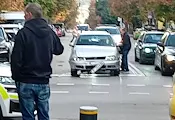 Шофьор на такси пострада при катастрофа на „Борисова" Шофьор на такси пострада при катастрофа на „Борисова"